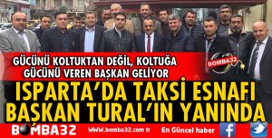 TAKSİCİ ESNAFI BAŞKANININ YANINDA