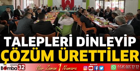 Talepleri dinleyip, çözüm ürettiler