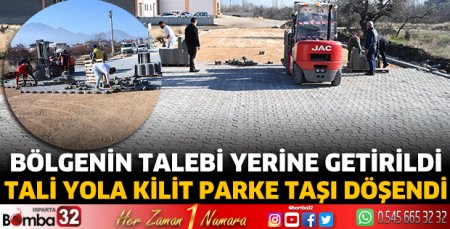 Tali yola kilit parke taşı döşendi
