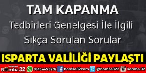 Tam Kapanmada sıkça sorulan sorular