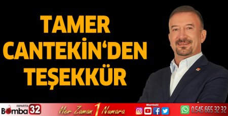 Tamer Cantekin'den teşekkür
