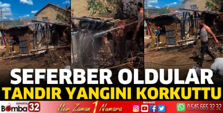 Tandır yangını korkuttu