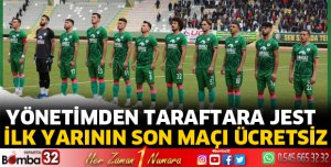 TARAFTAR STADA ÜCRETSİZ GİRECEK