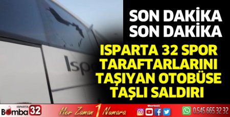Taraftarları taşıyan otobüse taşlı saldırı