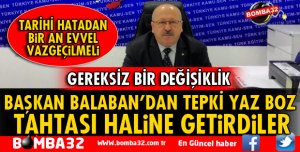 TARİHİ HATADAN VAZGEÇİLMELİDİR