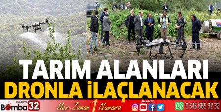 Tarım alanları dronla ilaçlanacak