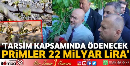 'TARSİM kapsamında ödenecek primler 22 milyar lira'
