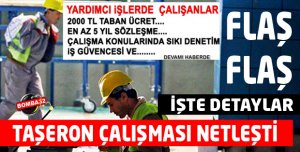 TAŞERON KADRO ÇALIŞMASINDAN AYRINTILAR
