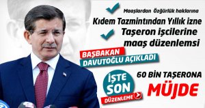 Taşerona Hak ve Maaş düzenlemesi