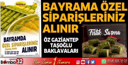 Taşoğlu Baklavaları Siparişleri Almaya devam ediyor