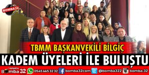 TBMM BAŞKANVEKİLİ BİLGİÇ KADEM ÜYELERİ İLE BULUŞTU