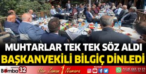 TBMM Başkanvekili Bilgiç muhtarlar ile bir araya geldi