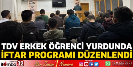 TDV Erkek Öğrenci Yurdunda iftar programı düzenlendi