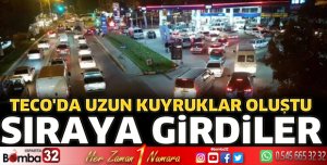 TECO'da uzun kuyruklar oluştu