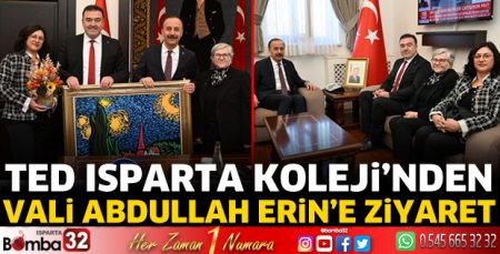TED Isparta Koleji’nden Vali Erin’e ziyaret