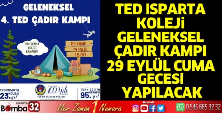 TED’den Geleneksel Çadır Kampı