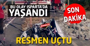 ŞARKİKARAAĞAÇ'TA OTOMOBİL ÇUKURA DÜŞTÜ: 3 YARALI