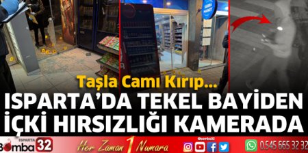 Tekel bayiden içki çalınma anı kamerada