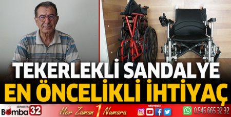 Tekerlekli sandalye en öncelikli ihtiyaç 
