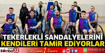 Tekerlekli sandalyelerini kendileri tamir ediyorlar