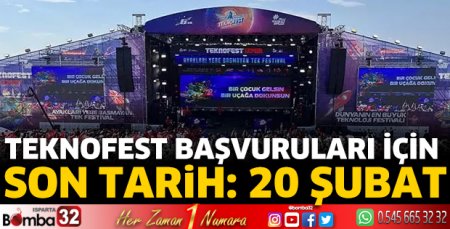 Teknofest için son başvuru tarihi 20 Şubat