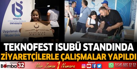 Teknofest ISUBÜ standında ziyaretçilerle çalışmalar yapıldı