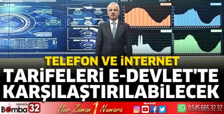 Telefon ve internet tarifeleri e-Devlet'te karşılaştırılabilecek