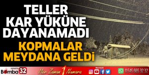 Tellerde kopmalar meydana geldi