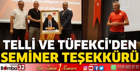 Telli ve Tüfekçi’den teşekkür
