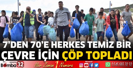 Temiz bir çevre için çöp topladılar