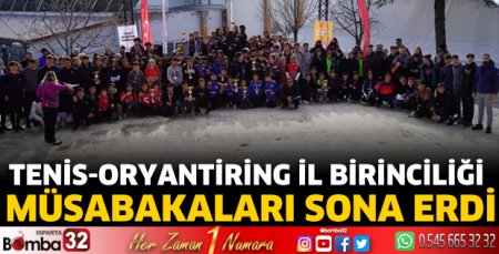 Tenis-Oryantiring İl Birinciliği Müsabakaları Sona Erdi