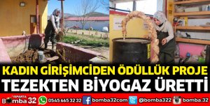 Tezekten biyogaz üretti