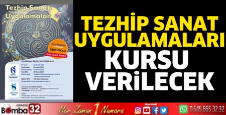 Tezhip Sanat Uygulamaları kursu verilecek
