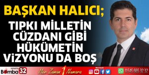 Tıpkı milletin cüzdanı gibi hükümetin vizyonu da boş