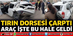 Tır ile hafif ticari araç çarpıştı