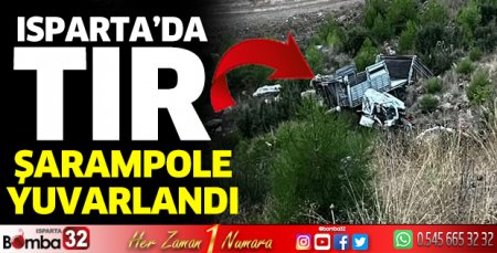Tır şarampole yuvarlandı