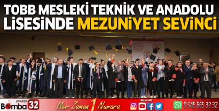 TOBB Mesleki Teknik ve Anadolu Lisesinde mezuniyet sevinci