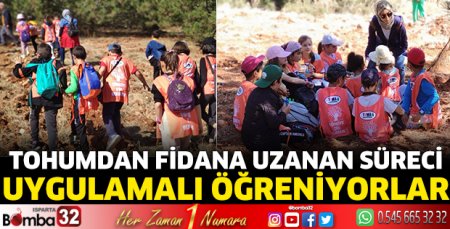 Tohumdan fidana uzanan süreci uygulamalı öğreniyorlar