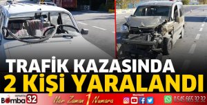 Trafik kazasında 2 kişi yaralandı
