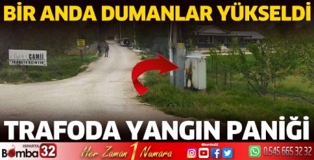 Trafoda yangın paniği