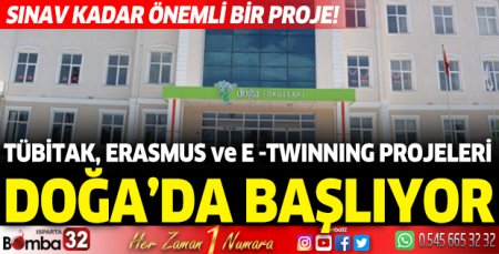 Tübitak, Erasmus  ve E -Twinning Projeleri Doğa’da başlıyor