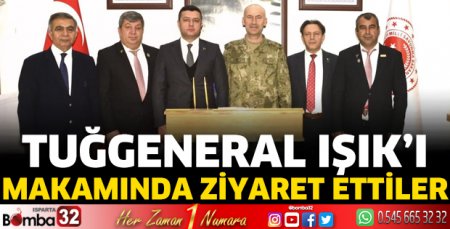 Tuğgeneral Işık'ı makamında ziyaret ettiler