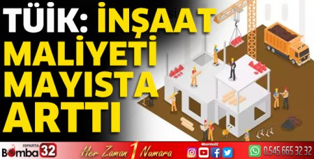 TÜİK: İnşaat maliyeti mayısta arttı