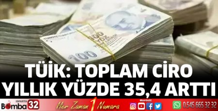 TÜİK: Toplam ciro yıllık yüzde 35,4 arttı