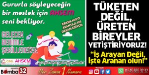 Tüketen değil, üreten bireyler yetiştiriyoruz