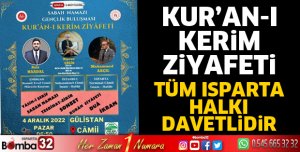 Tüm Isparta halkı davetlidir