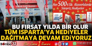 Tüm Isparta'ya Hediyeler dağıtmaya devam ediyoruz