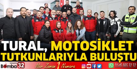 Tural, motosiklet tutkunlarıyla buluştu