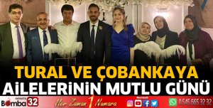 Tural ve Çobankaya ailelerinin mutlu günü