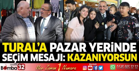 Tural’a pazar yerinde seçim mesajı: Kazanıyorsun